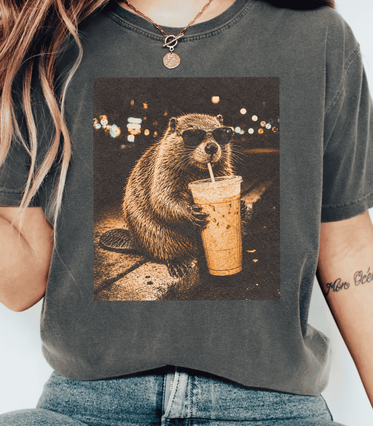 Funny Beaver Coffee Shirt, Animal Lover Gift, Quirky Graphic Tee