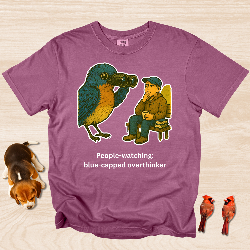 People Watching: Blue Capped Overthinker