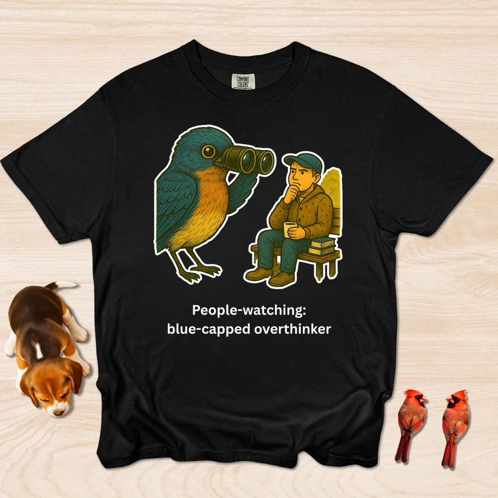 People Watching: Blue Capped Overthinker