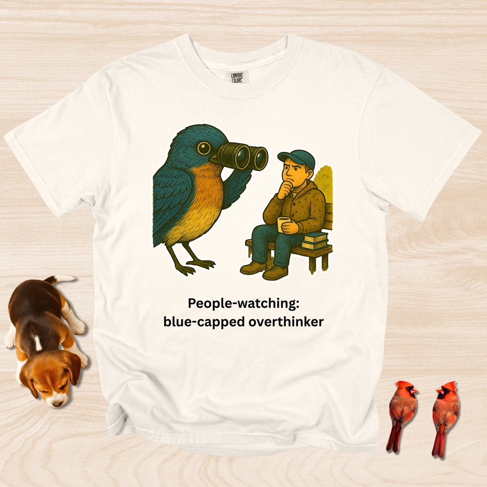 People Watching: Blue Capped Overthinker