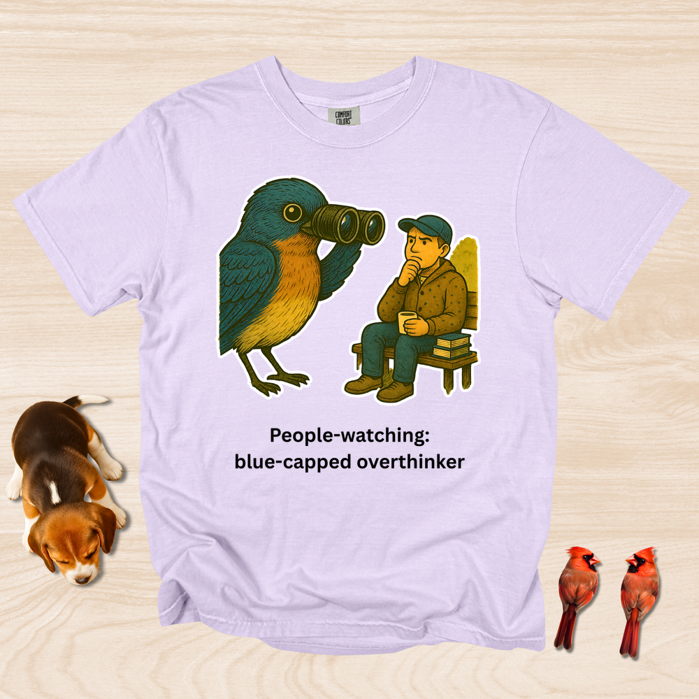 People Watching: Blue Capped Overthinker