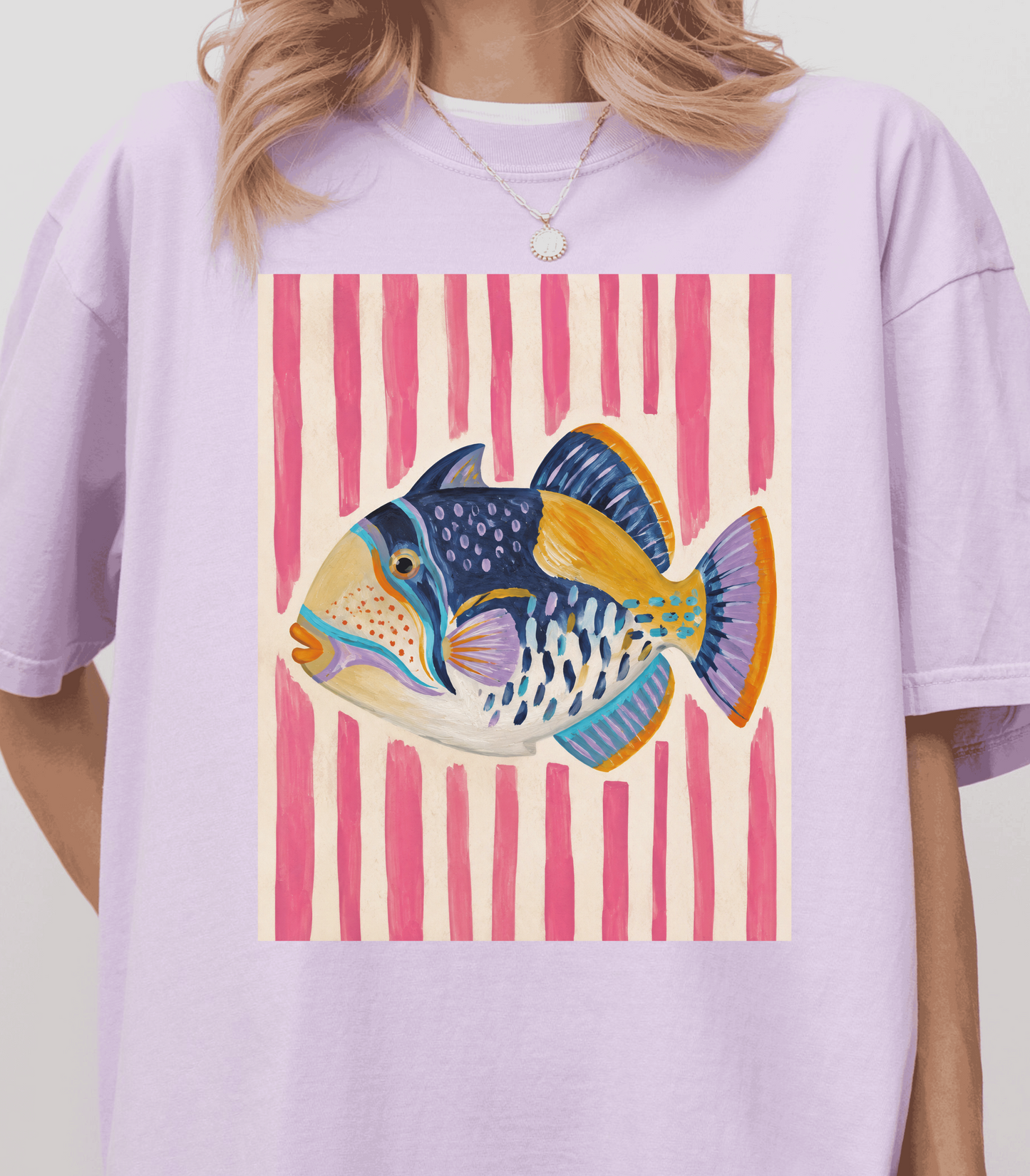 Colorful Fish Art Tee for Ocean Lovers