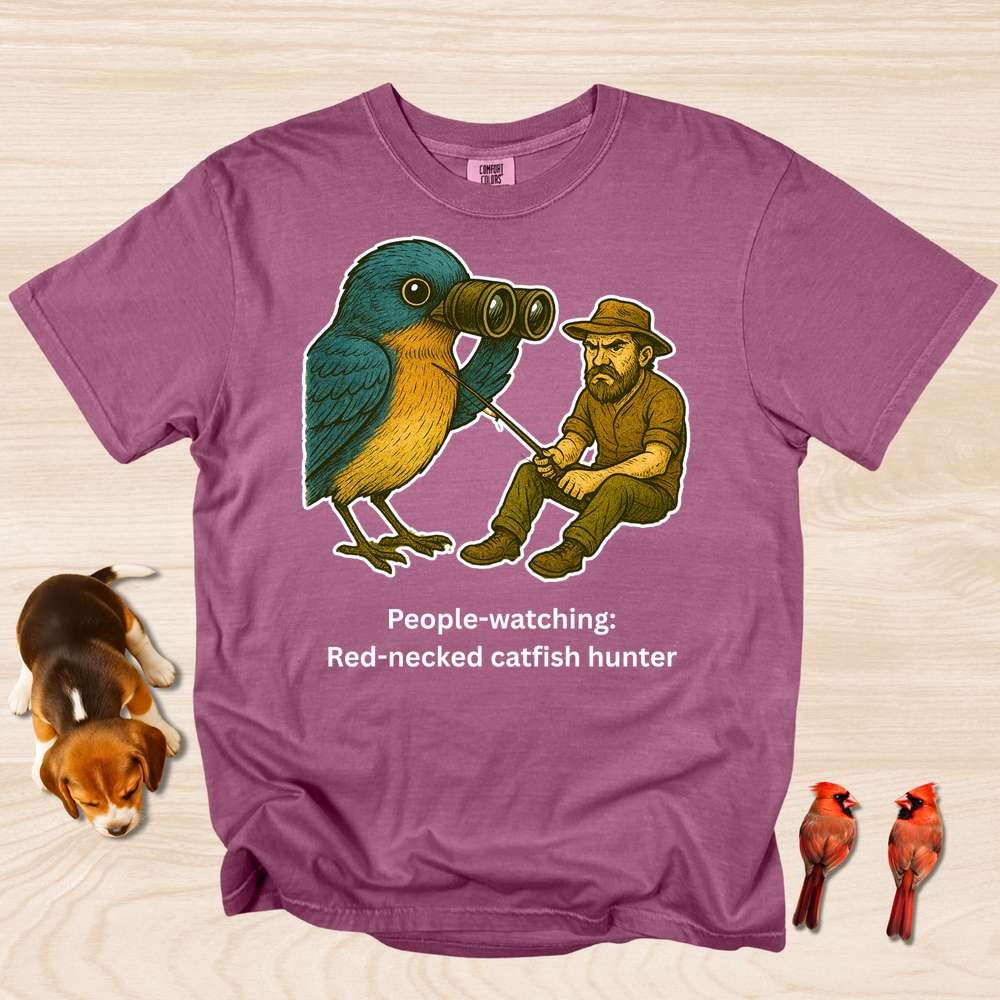 People Watching: Red Necked Catfisher