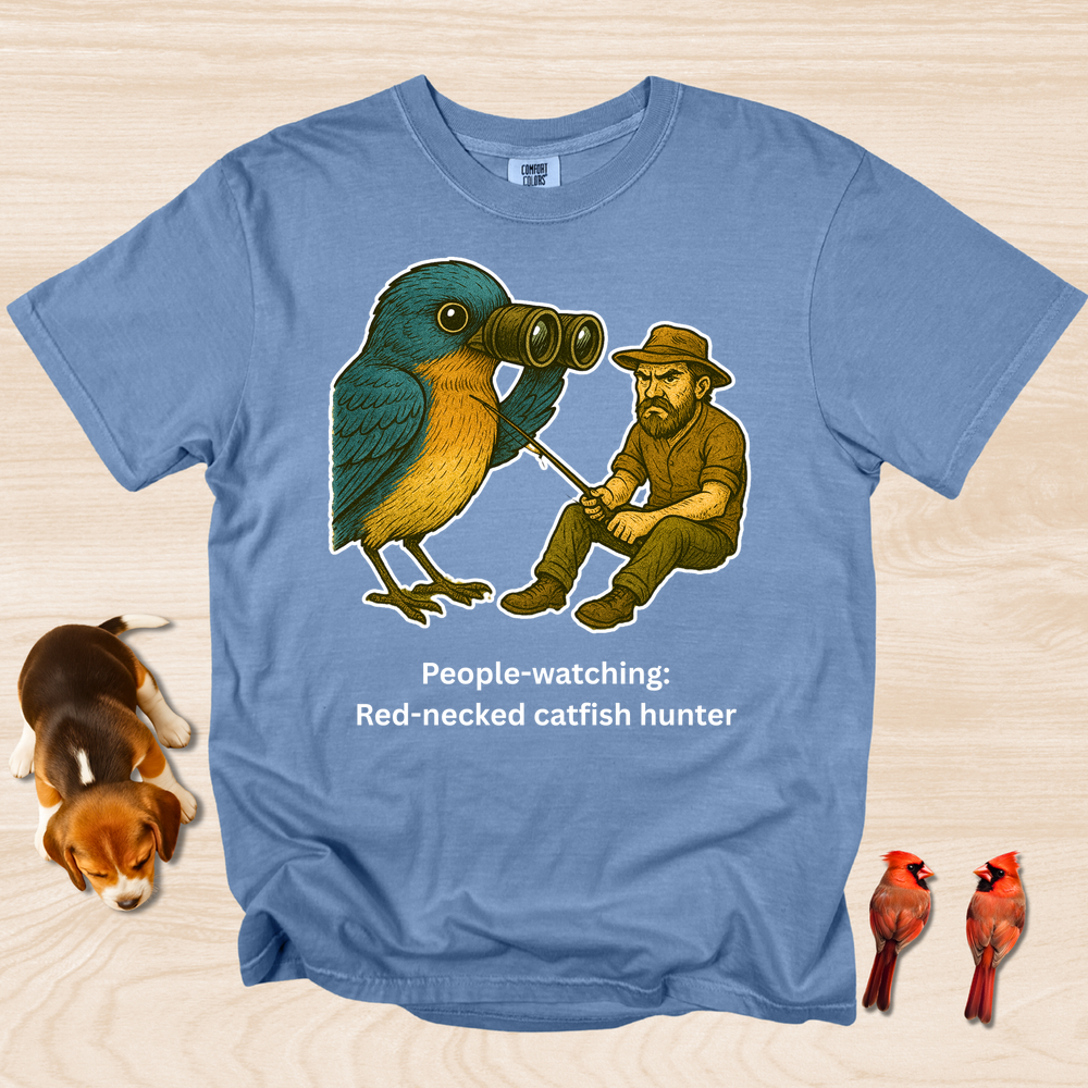 People Watching: Red Necked Catfisher
