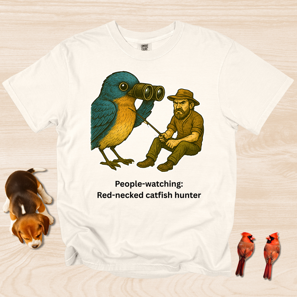 People Watching: Red Necked Catfisher