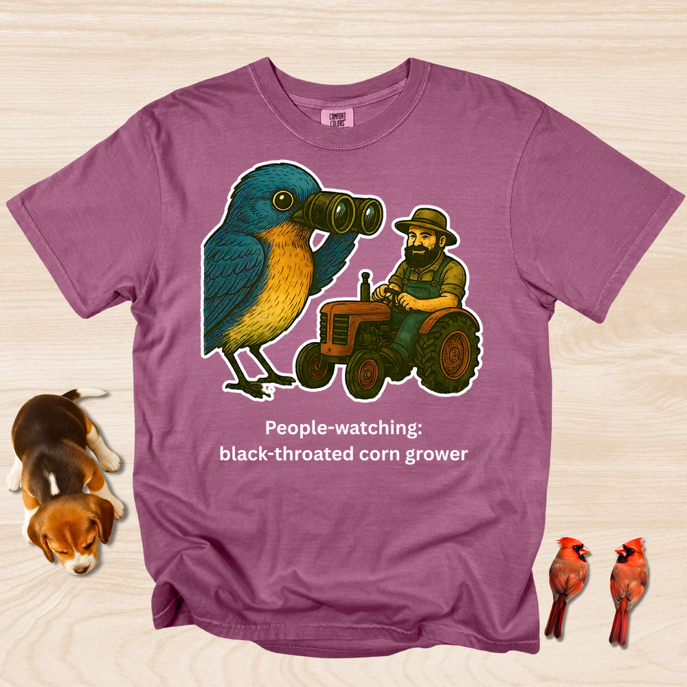 People Watching: Black-Throated Corn Grower
