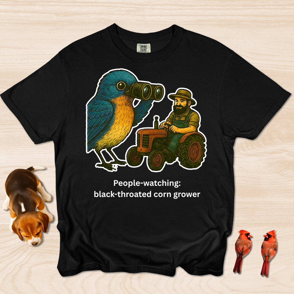 People Watching: Black-Throated Corn Grower