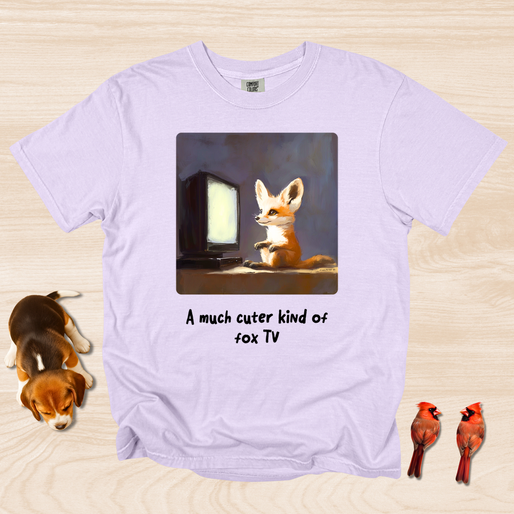 Cute Fox Shirt Watching TV