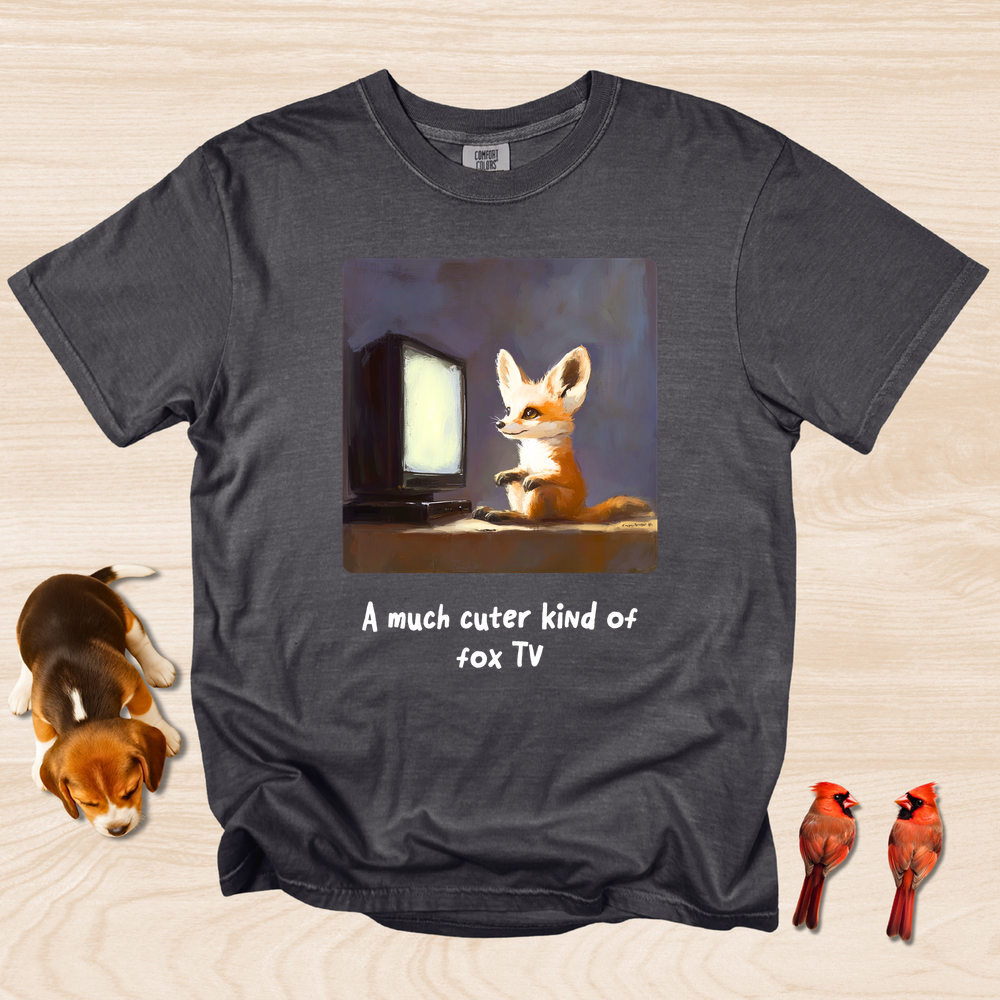 Cute Fox Shirt Watching TV