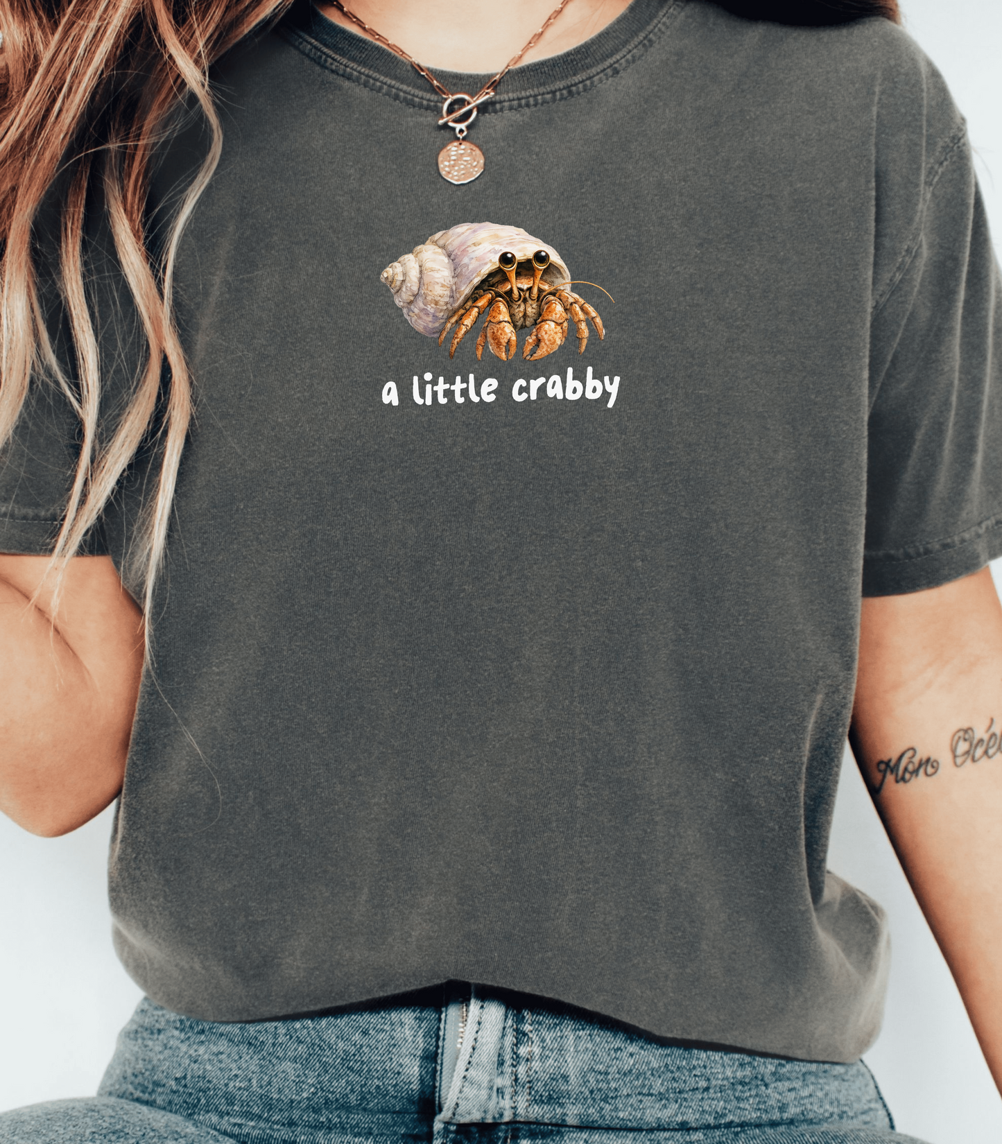 Hermit Crab Graphic Tee - Pastel Purple, Comfort Colors Shirt