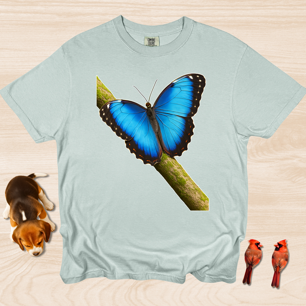 Butterfly Shirt Blue Morpho