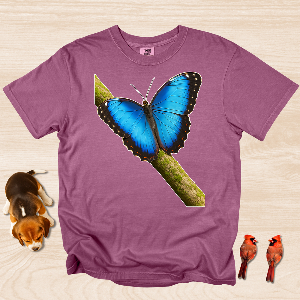 Butterfly Shirt Blue Morpho