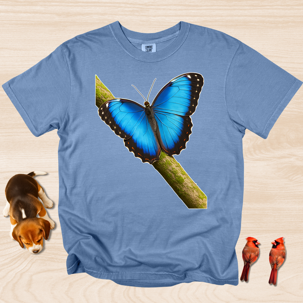 Butterfly Shirt Blue Morpho