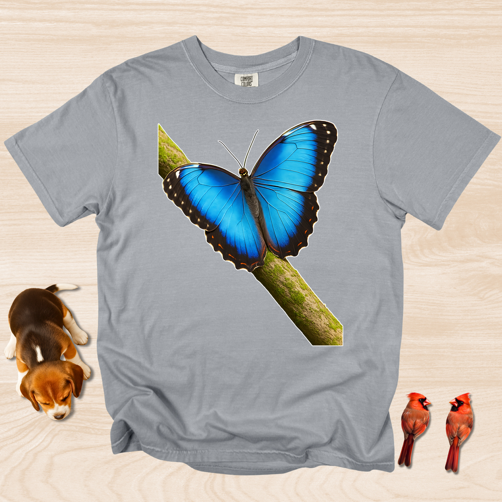 Butterfly Shirt Blue Morpho
