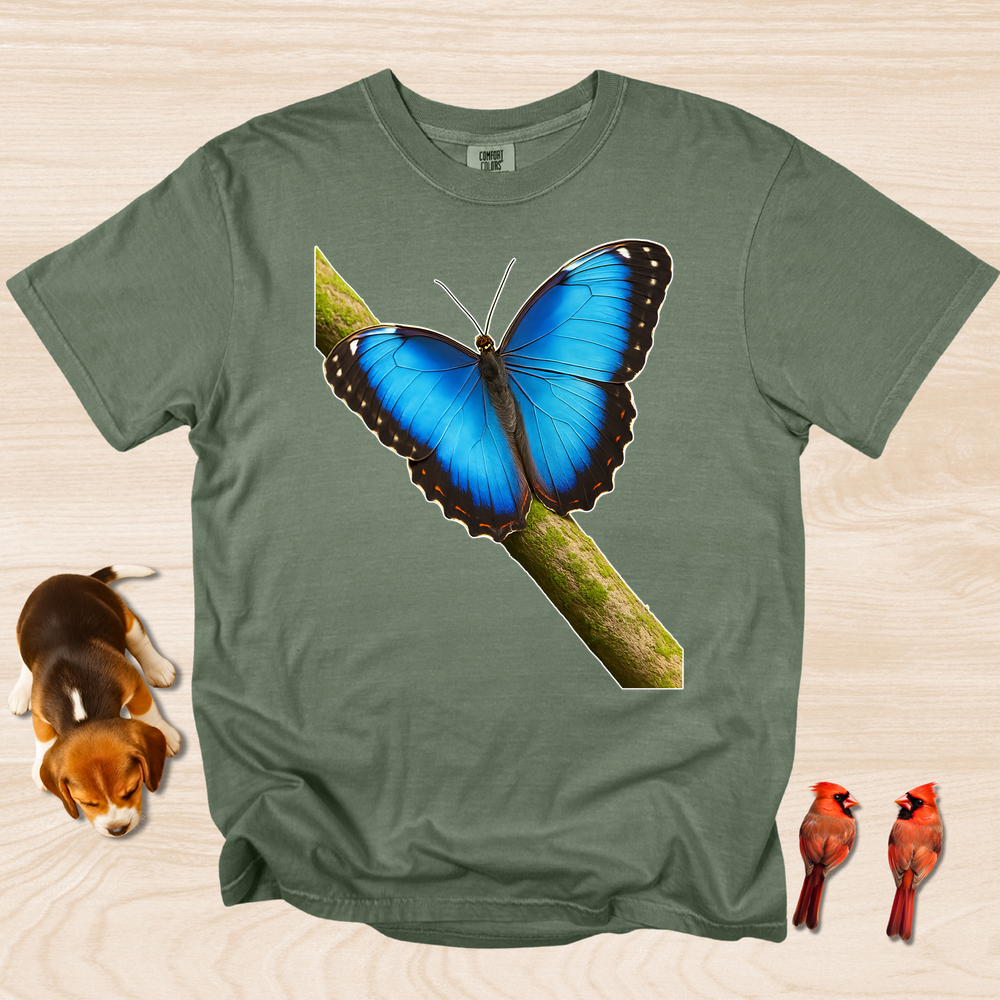 Butterfly Shirt Blue Morpho