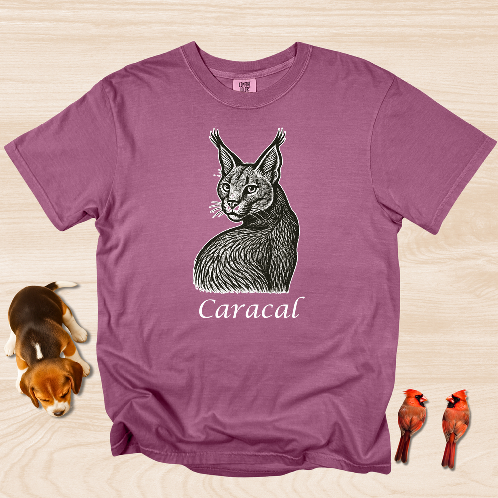 Caracal Linocust Style Looking Back Labeled