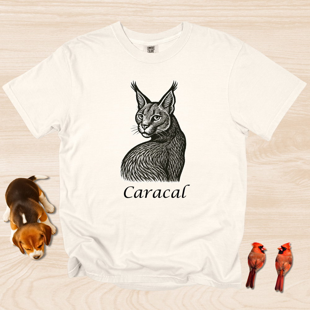 Caracal Linocust Style Looking Back Labeled