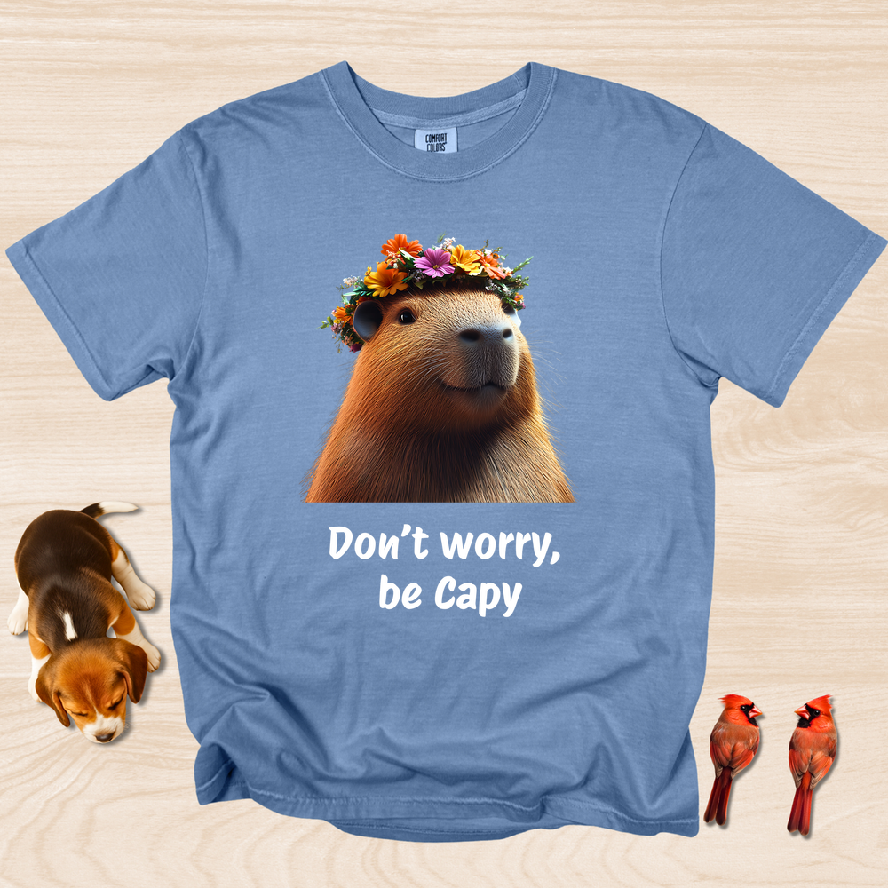 Funny Capybara Shirt Don't Worry Be Capy