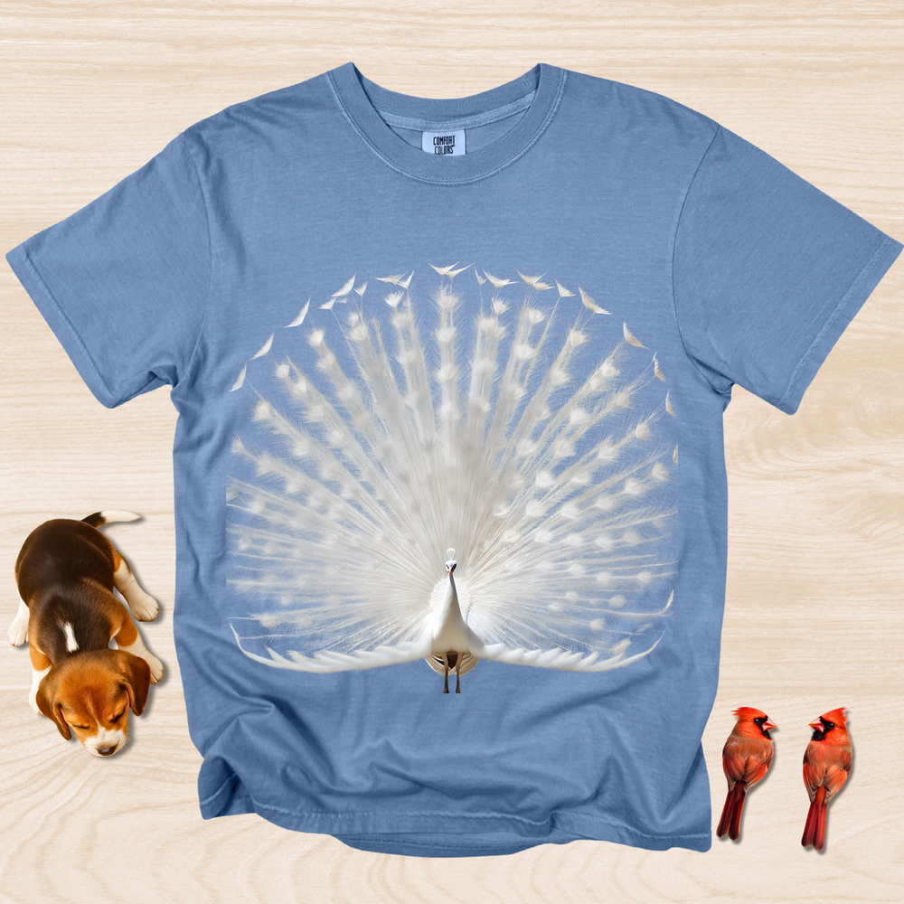 Rare White Peacock Shirt Design