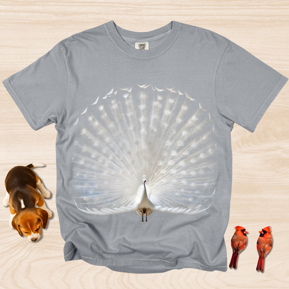 Rare White Peacock Shirt Design