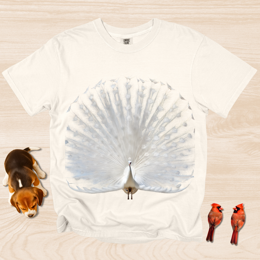 Rare White Peacock Shirt Design