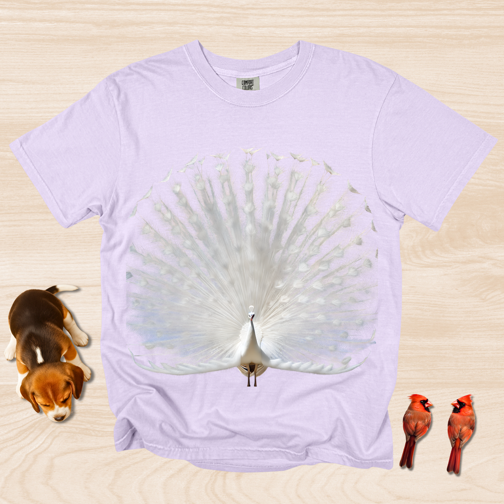 Rare White Peacock Shirt Design