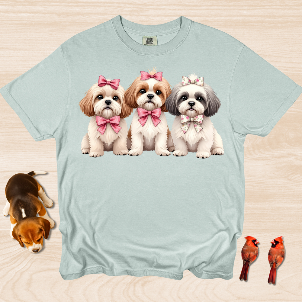 Shih Tzu Trio with Bows