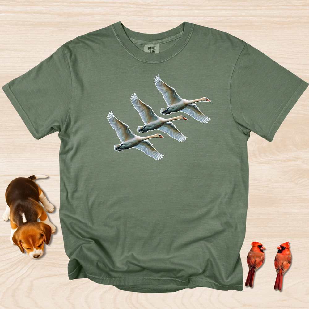 Swans in Flight