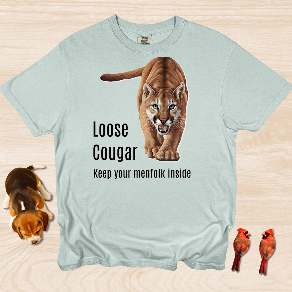 Funny Cougar Shirt Keep Menfolk Inside