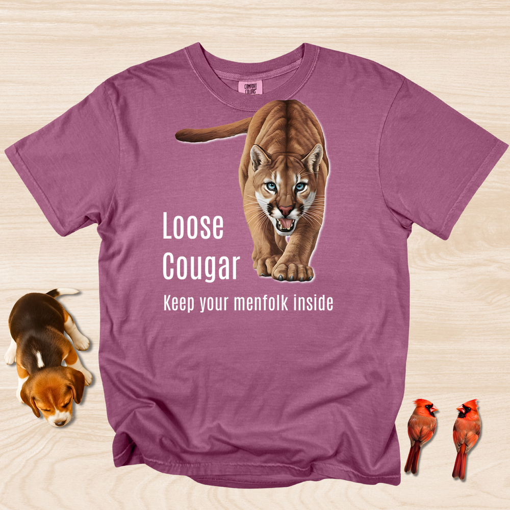 Funny Cougar Shirt Keep Menfolk Inside