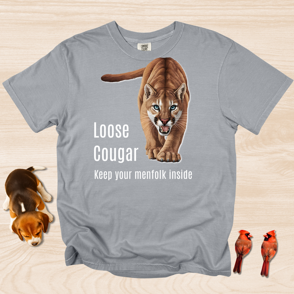Funny Cougar Shirt Keep Menfolk Inside