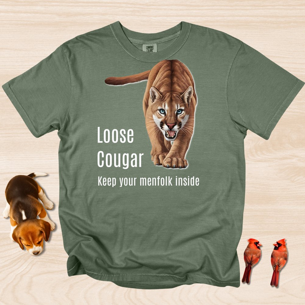 Funny Cougar Shirt Keep Menfolk Inside
