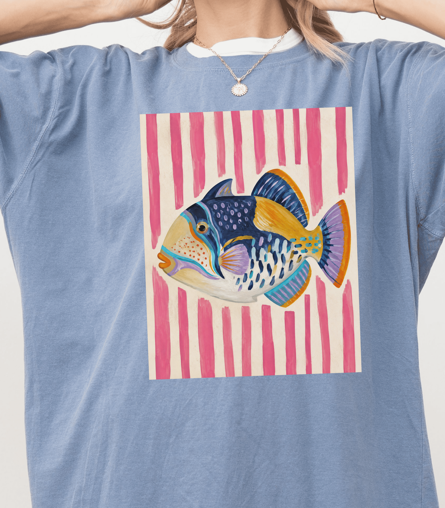 Colorful Fish Art Tee for Ocean Lovers