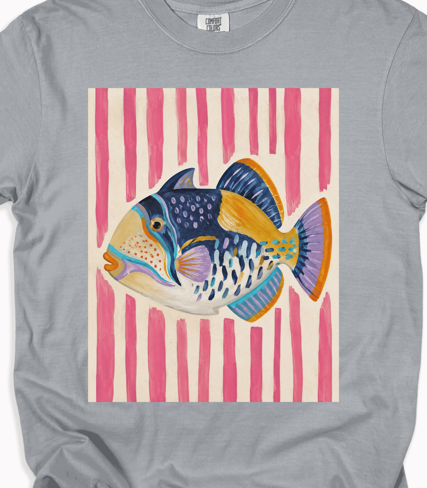 Colorful Fish Art Tee for Ocean Lovers