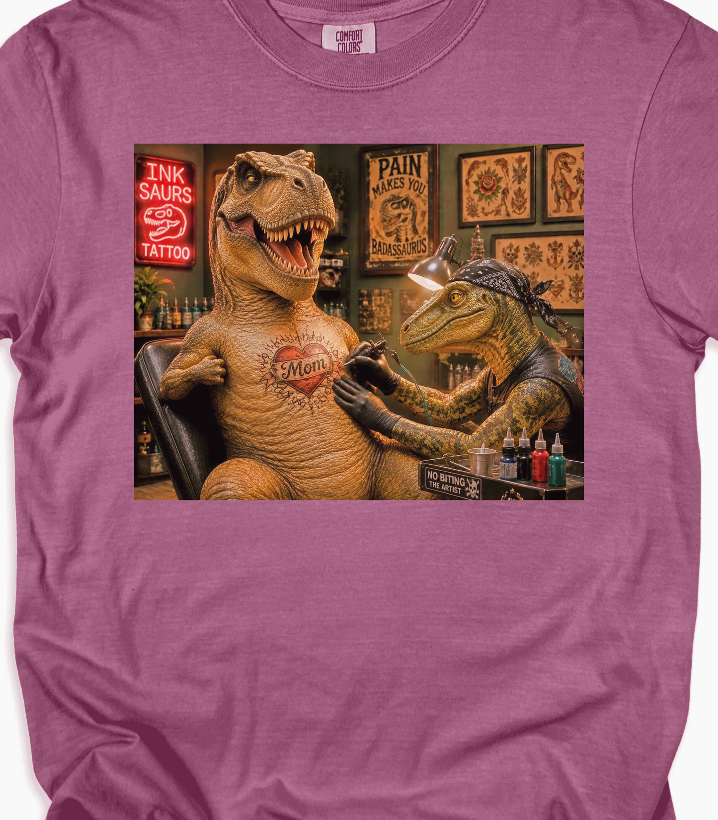 Funny Dinosaur Tattoo Shirt - Quirky Dino Gift Tee