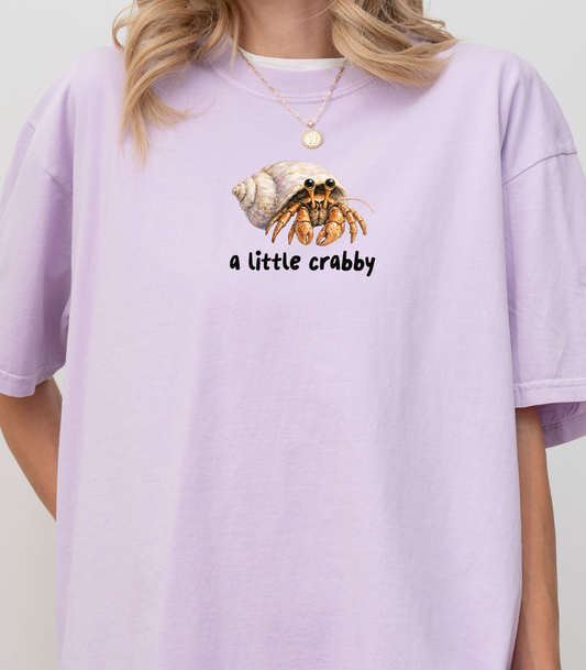 Hermit Crab Graphic Tee - Pastel Purple, Comfort Colors Shirt