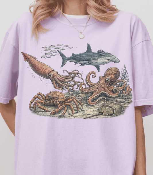 Ocean Animal Lover Shirt - Cute Sea Life Graphic Tee