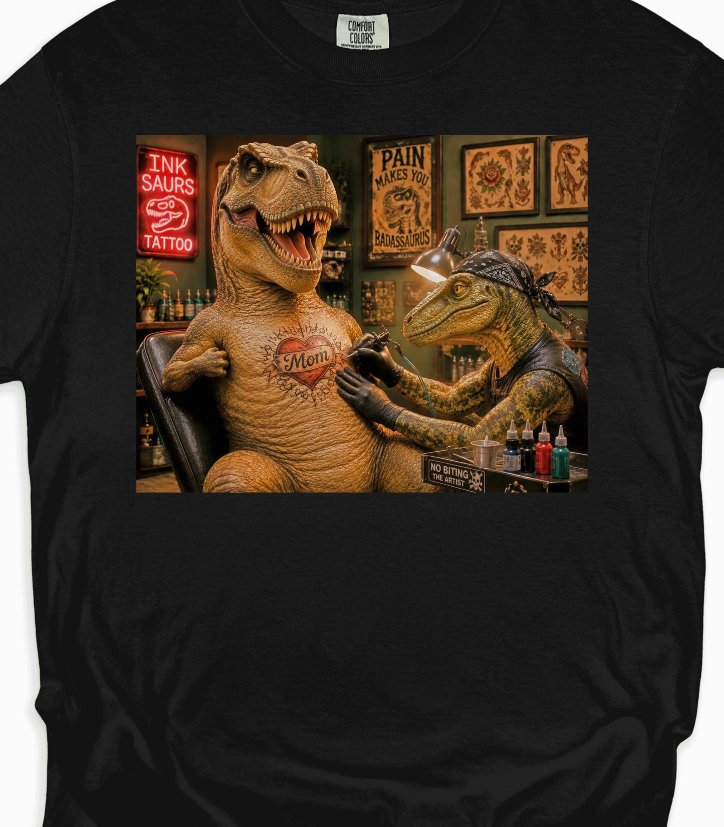 Funny Dinosaur Tattoo Shirt - Quirky Dino Gift Tee