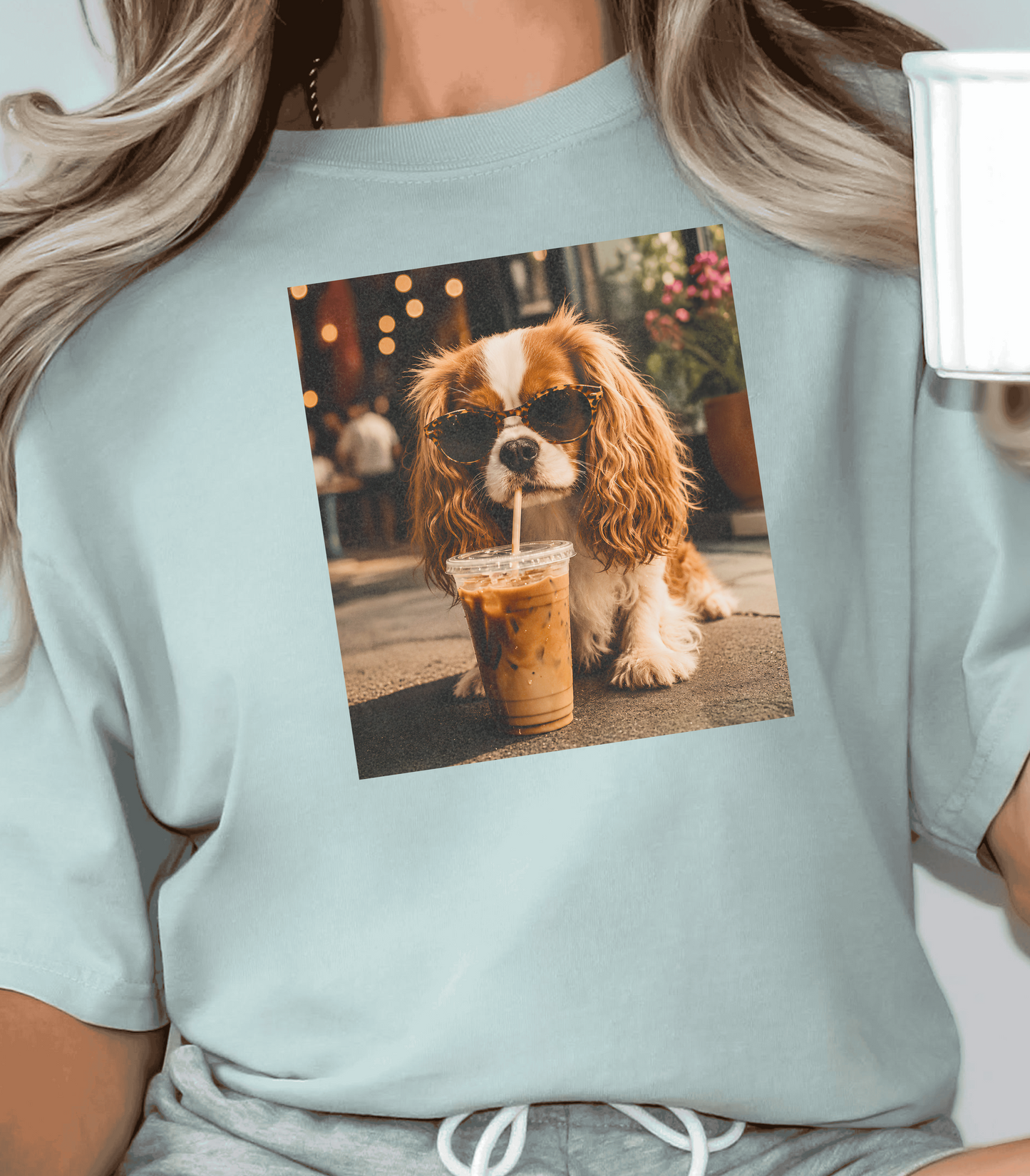 Cute Dog Coffee T-Shirt for Coffee Loving Pet Enthusiasts