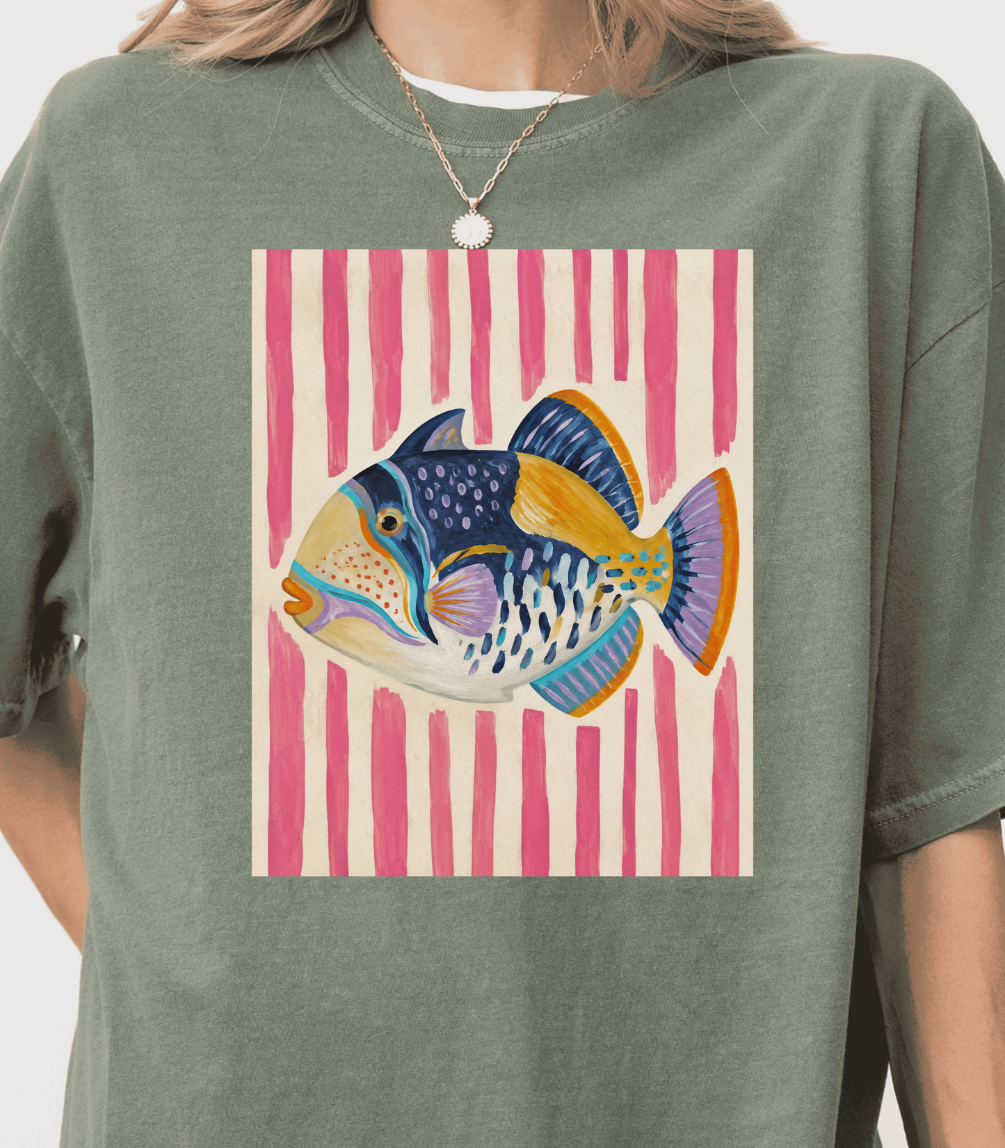 Colorful Fish Art Tee for Ocean Lovers