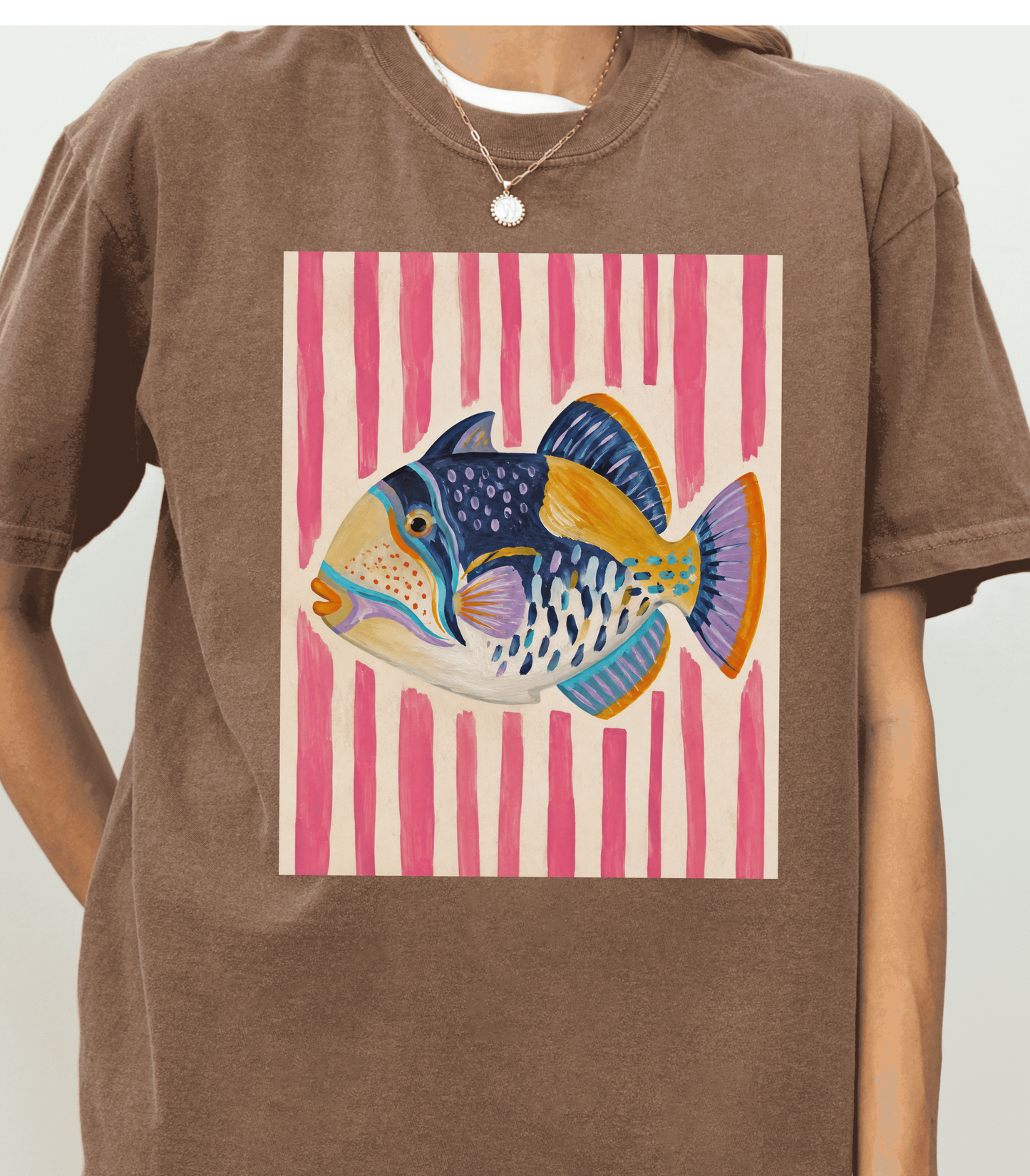 Colorful Fish Art Tee for Ocean Lovers