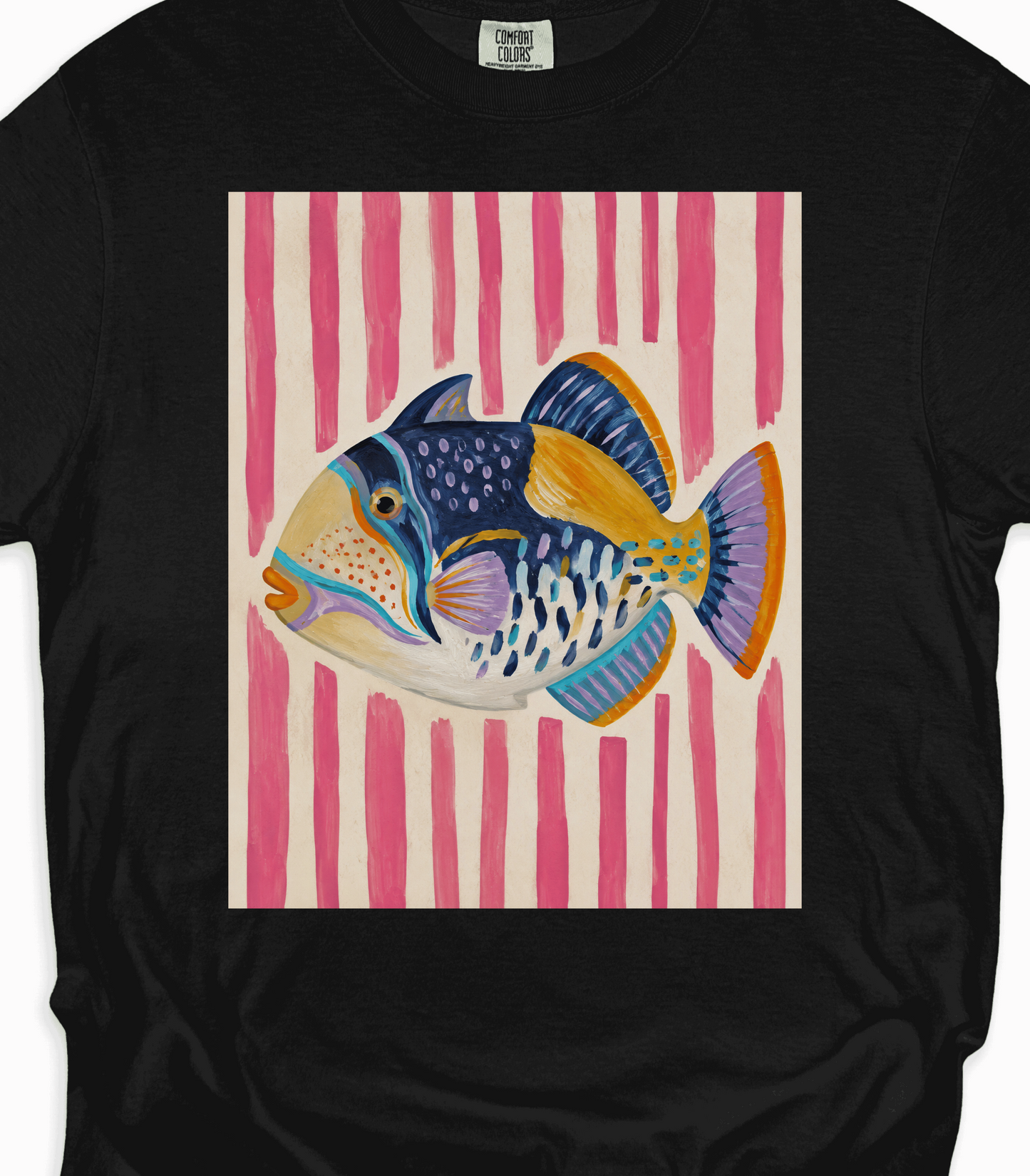Colorful Fish Art Tee for Ocean Lovers