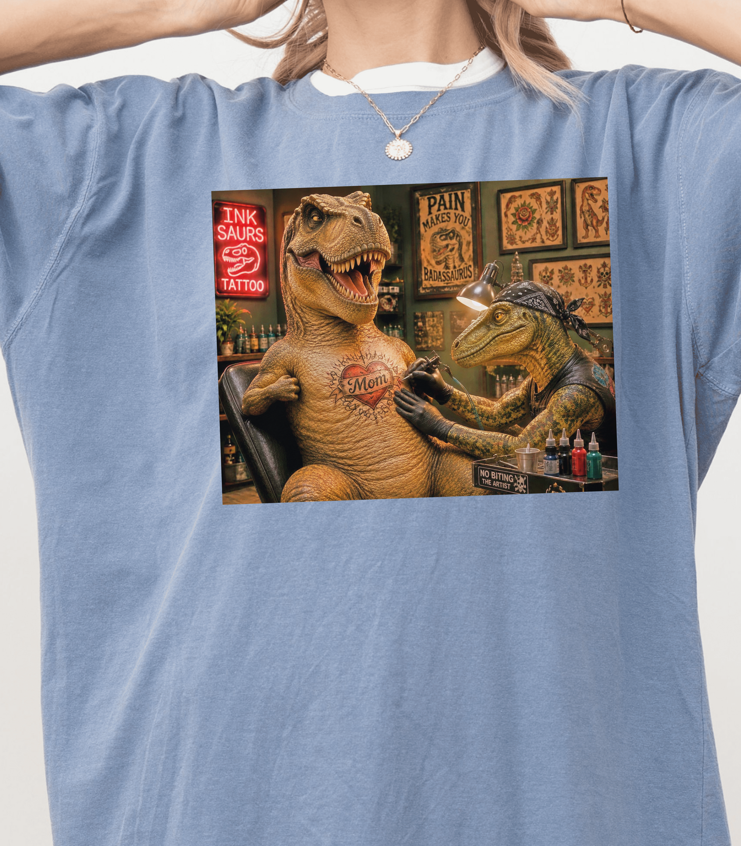 Funny Dinosaur Tattoo Shirt - Quirky Dino Gift Tee