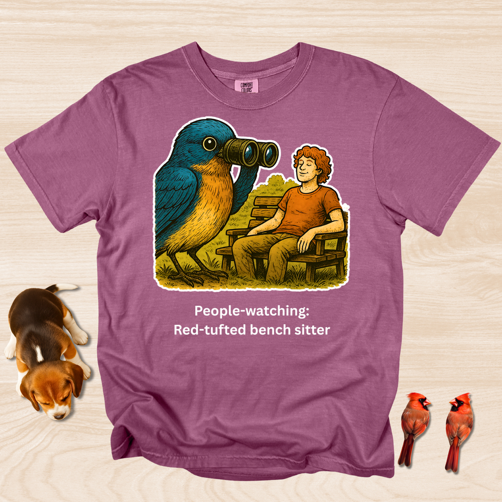 People Watching: Red-Tufted Bench Warmer