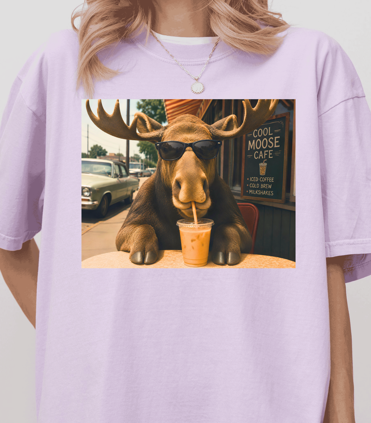 Funny Moose T-Shirt - Cool Coffee Graphic Tee for Enthusiasts