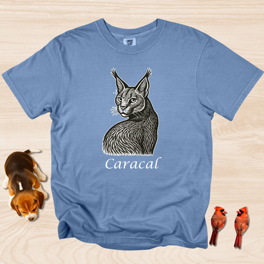 Caracal Linocust Style Looking Back Labeled
