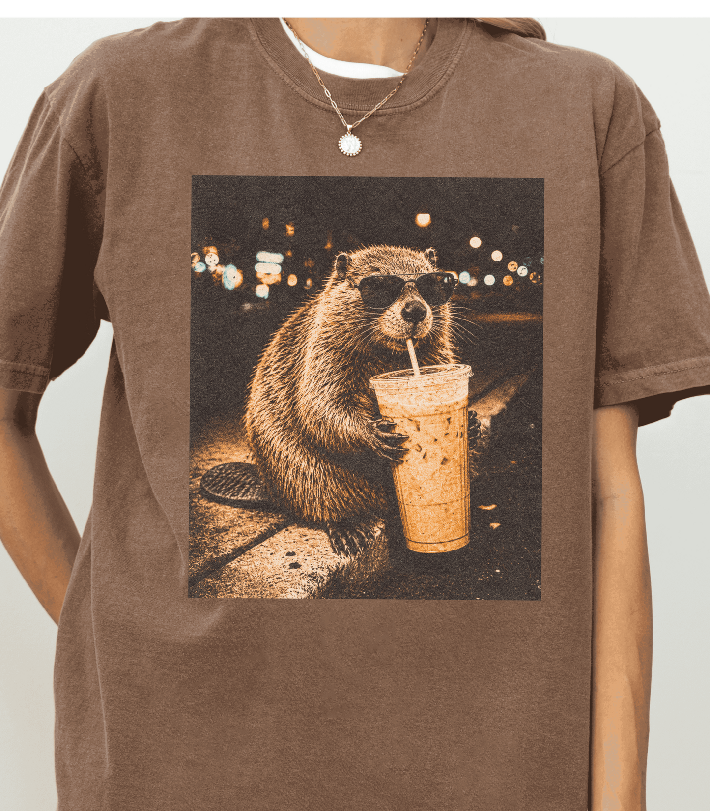 Funny Beaver Coffee Shirt, Animal Lover Gift, Quirky Graphic Tee