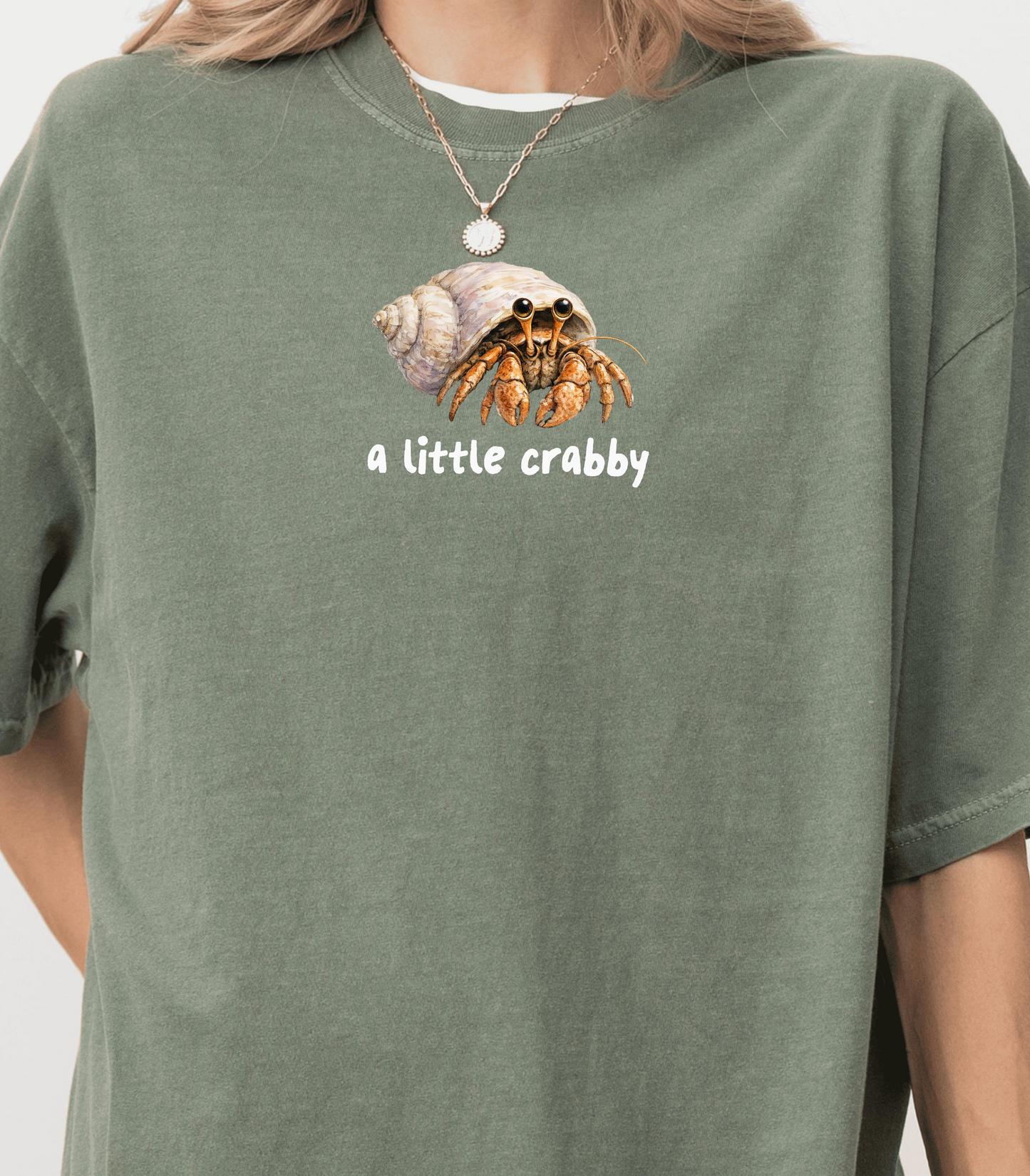 Hermit Crab Graphic Tee - Pastel Purple, Comfort Colors Shirt