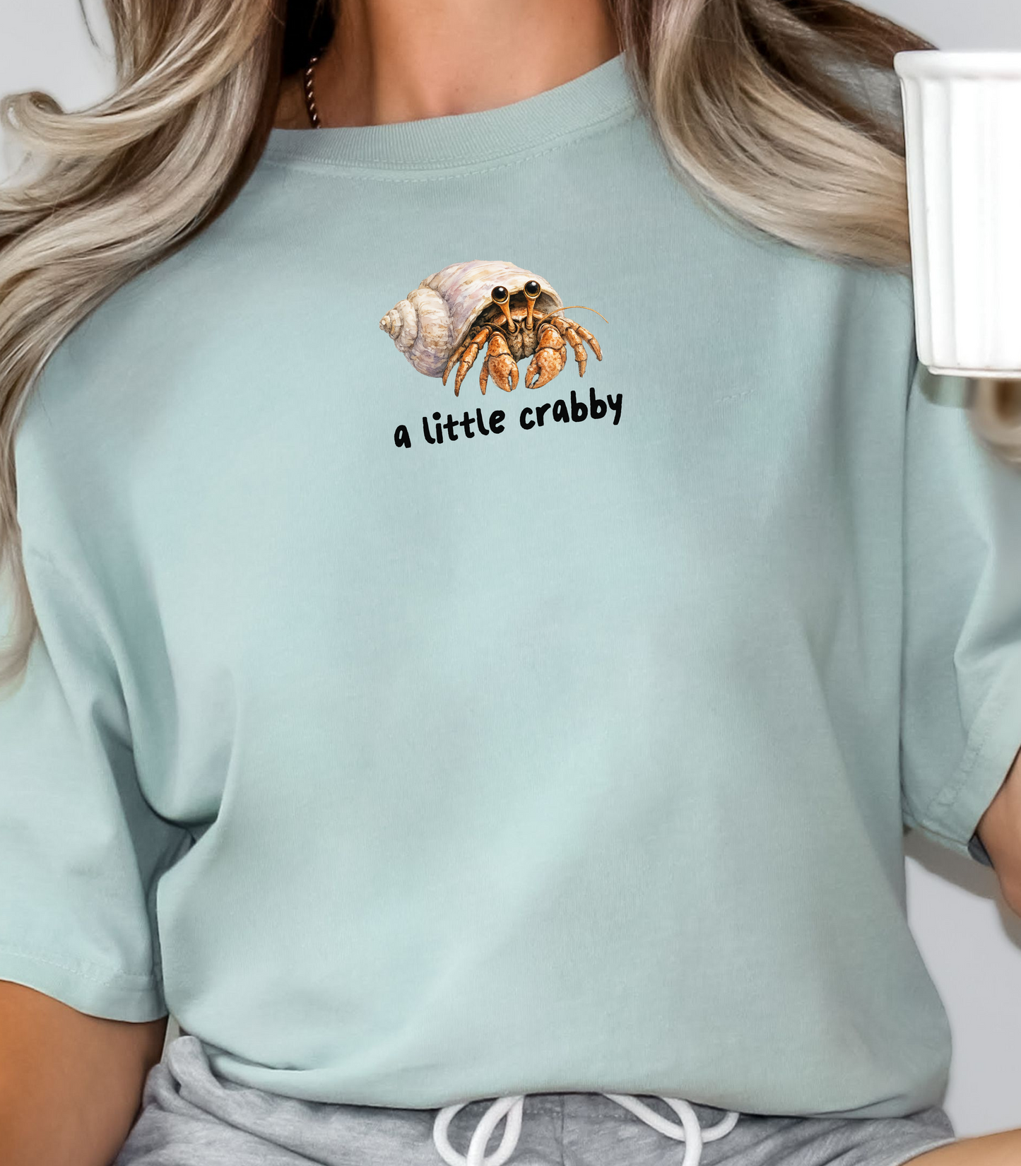 Hermit Crab Graphic Tee - Pastel Purple, Comfort Colors Shirt