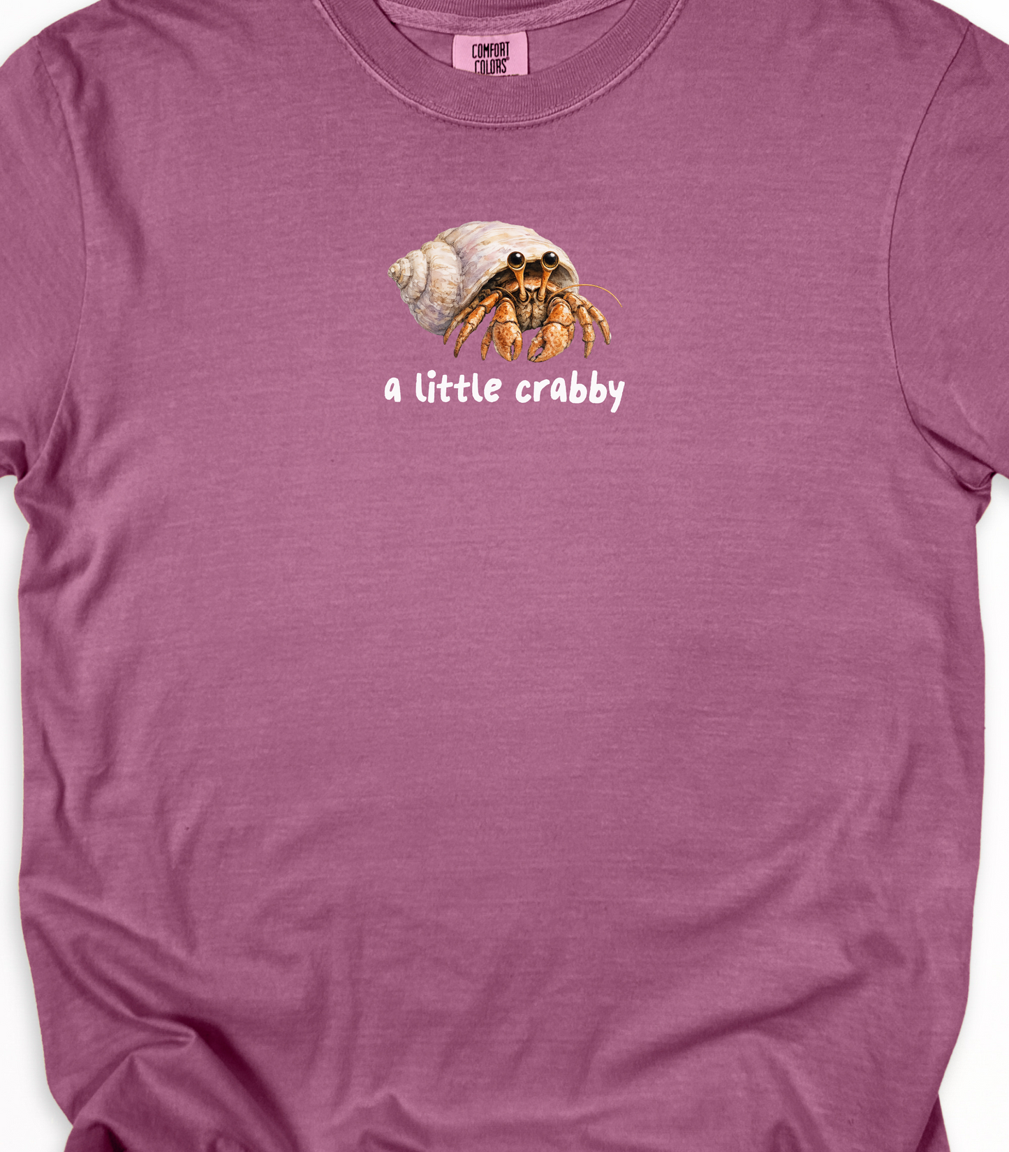 Hermit Crab Graphic Tee - Pastel Purple, Comfort Colors Shirt